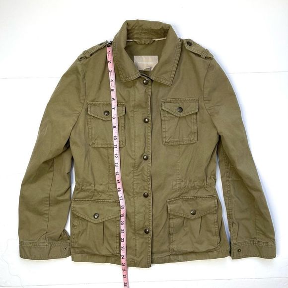 Banana Republic Utility Military Olive Green Coat Size Small - Picture 7 of 11